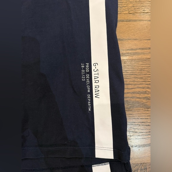 GStar Printed Stripe Polo Size Medium - Picture 6 of 8